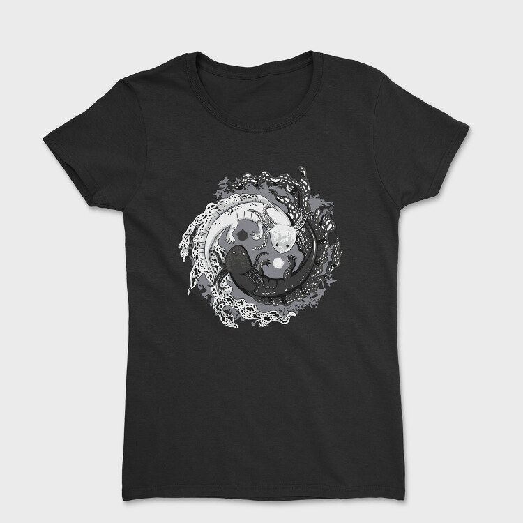 Axolotl Yin Yang Balance, Tricou Femei