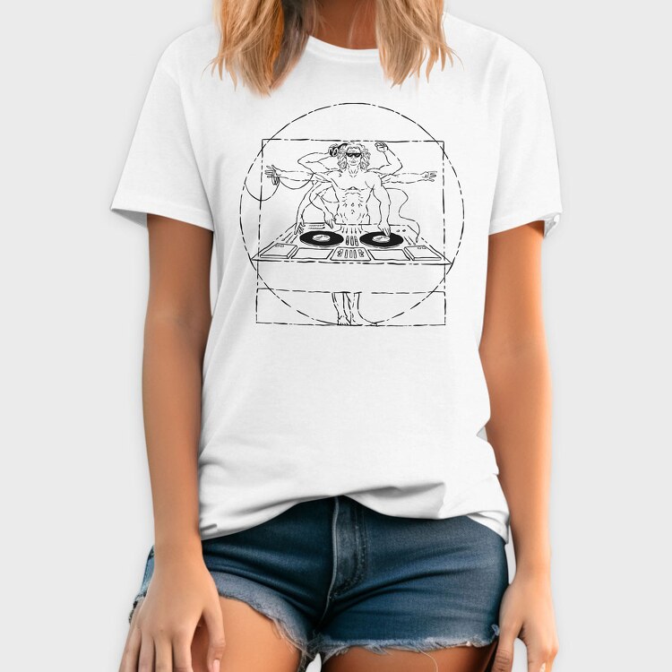 Vitruvian Dj, Tricou Barbati (Unisex)