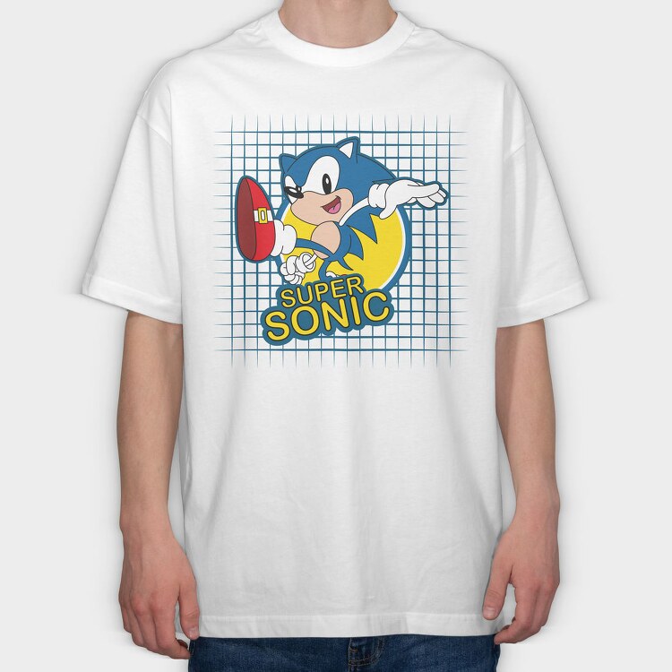 Super Sonic, Tricou Oversize Barbati (Unisex)