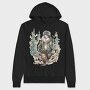 Bear Walking In The Woods Watercolor Forest, Hanorac Oversize Barbati (Unisex)