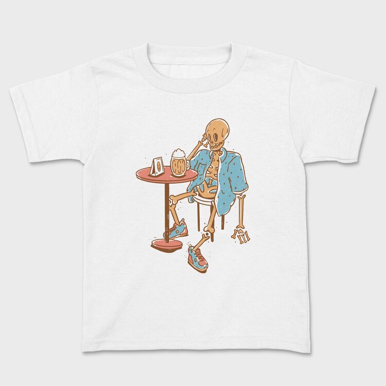 Beer Skeleton Bar Skull, Tricou Copii
