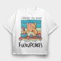 Cupcake Cat, Tricou Oversize Barbati (Unisex)