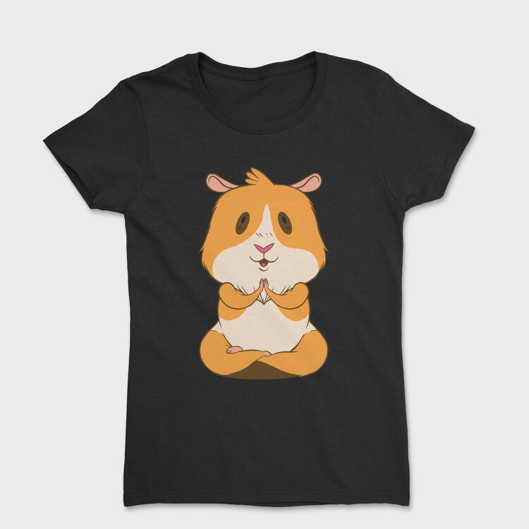 Cute Guinea Pig Yoga, Tricou Femei