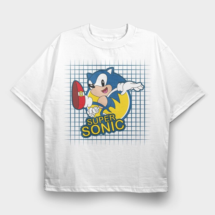 Super Sonic, Tricou Oversize Barbati (Unisex)