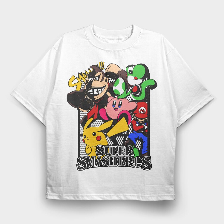 Super Smash Bros, Tricou Oversize Barbati (Unisex)