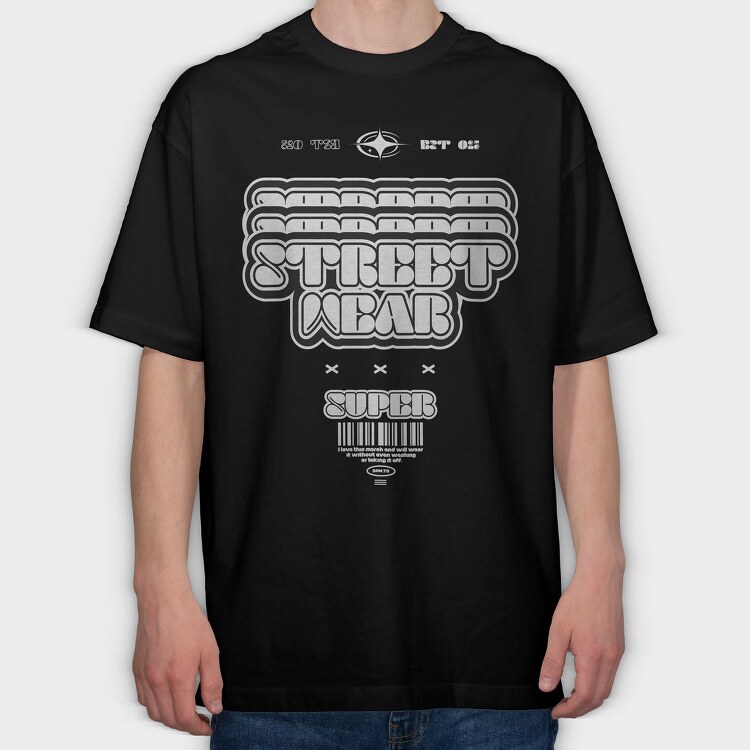 Street Waer 1, Tricou Oversize Barbati (Unisex)