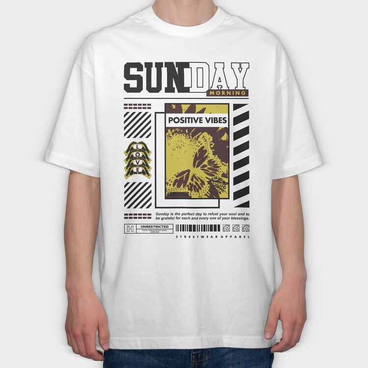 Sunday 1, Tricou Oversize Barbati (Unisex)