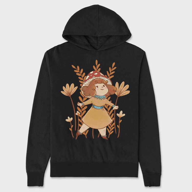 Cute Cottagecore Girl, Hanorac Oversize Barbati (Unisex)