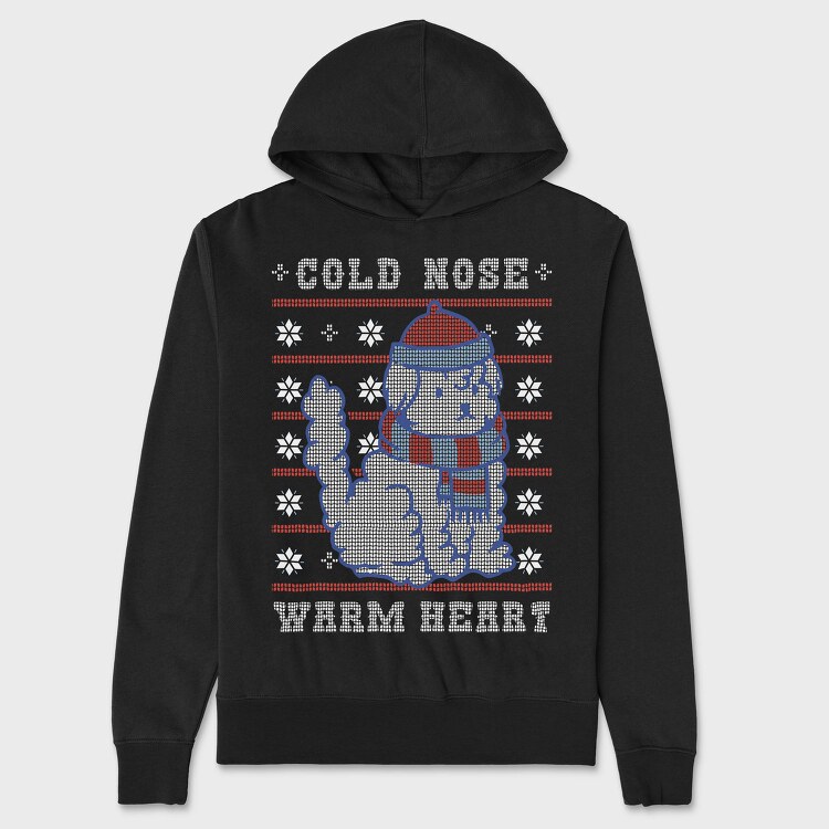 Cute Dog Christmas Ugly Sweater Winter, Hanorac Oversize Barbati (Unisex)