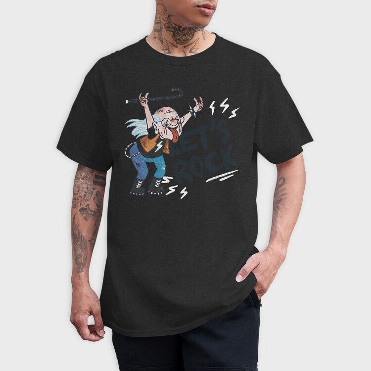 Lets Rock Grandpa, Tricou Barbati (Unisex)