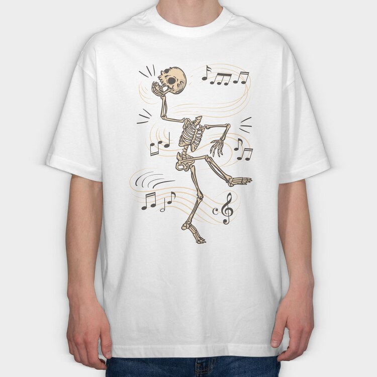 Dancing Skeleton Headless, Tricou Oversize Barbati (Unisex)