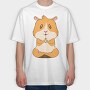 Cute Guinea Pig Yoga, Tricou Oversize Barbati (Unisex)