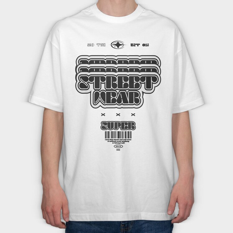 Street Waer 2, Tricou Oversize Barbati (Unisex)