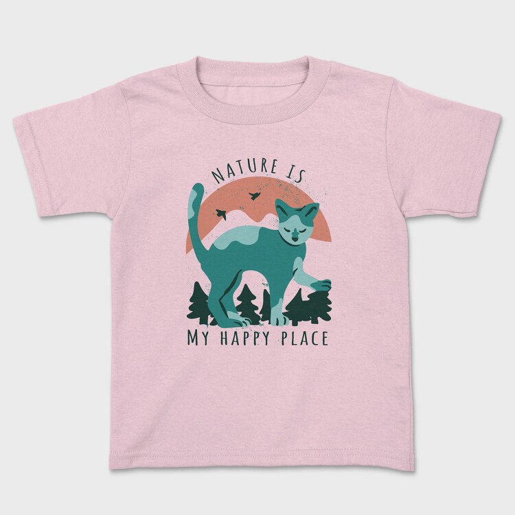 Cute Nature Cat Mug, Tricou Copii