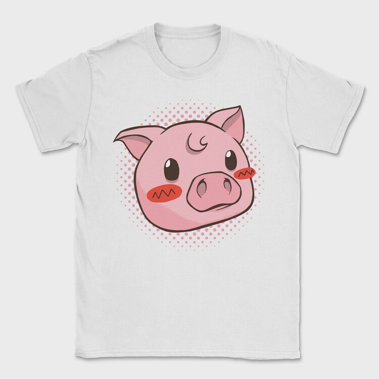 Cute Pig Piggy, Tricou Barbati (Unisex)
