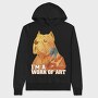 Cute Pitbull Dog Animal Yakuza, Hanorac Oversize Barbati (Unisex)