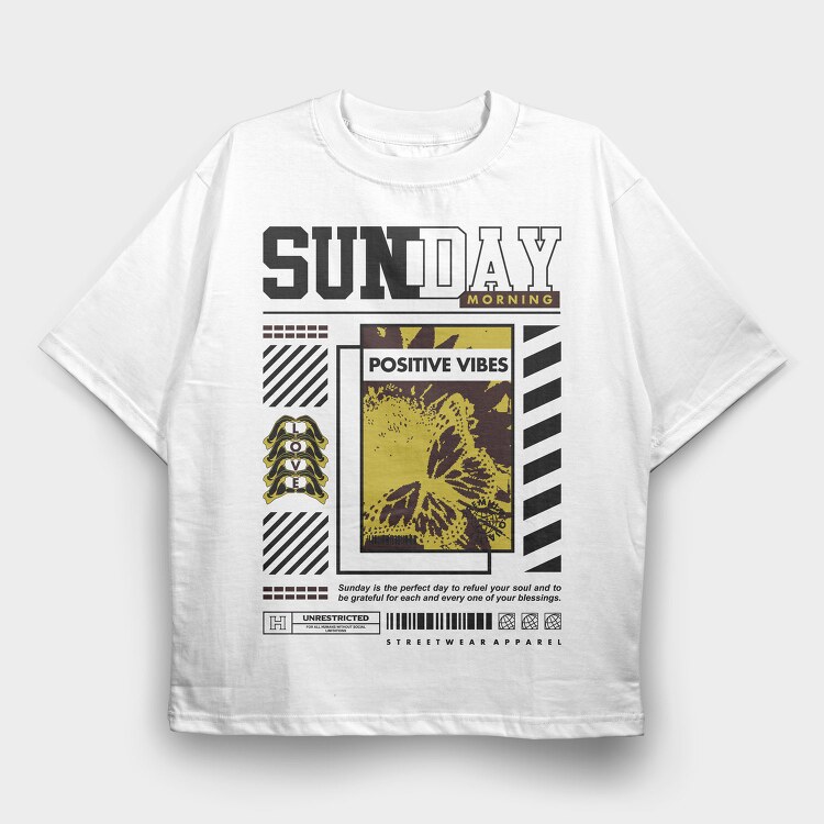 Sunday 1, Tricou Oversize Barbati (Unisex)