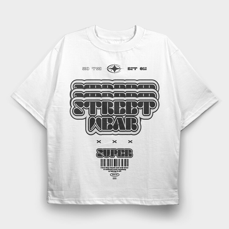 Street Waer 2, Tricou Oversize Barbati (Unisex)