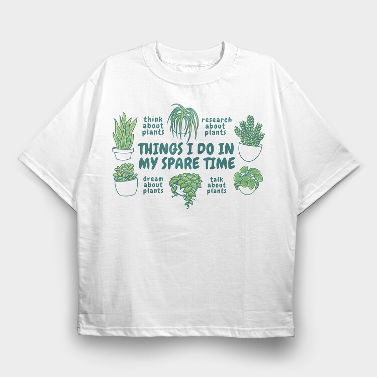 Cute Plants Love, Tricou Oversize Barbati (Unisex)