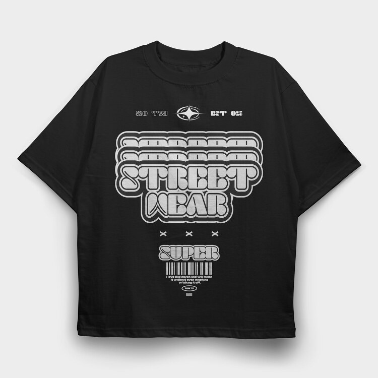 Street Waer 1, Tricou Oversize Barbati (Unisex)