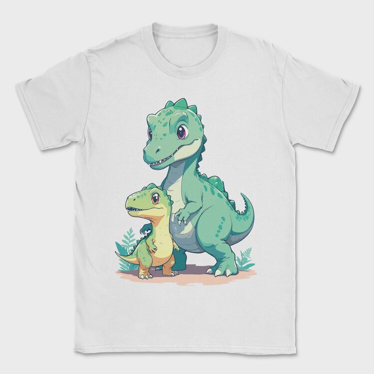 Cute Prehistoric Dinosaur Family Dinosuar, Tricou Barbati (Unisex)