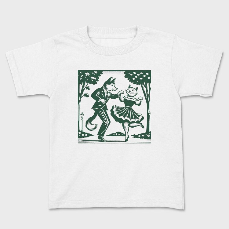 Dancing Foxes Tote, Tricou Copii