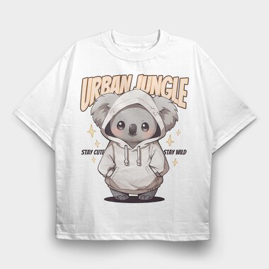 Cute Koala Urban, Tricou Oversize Barbati (Unisex)