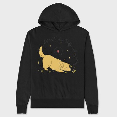 Cute Labrador Dog All I Need, Hanorac Oversize Barbati (Unisex)