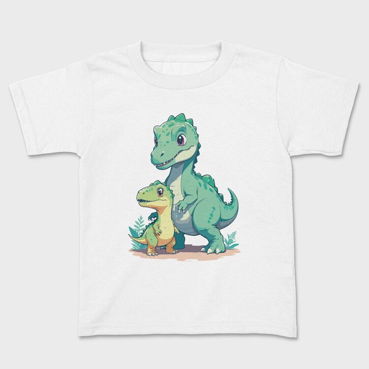 Cute Prehistoric Dinosaur Family Dinosuar, Tricou Copii