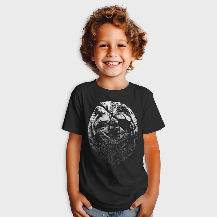 Blindfold Sloth Portrait, Tricou Copii