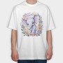 Cute Elephant In Nature Watercolor Tote, Tricou Oversize Barbati (Unisex)