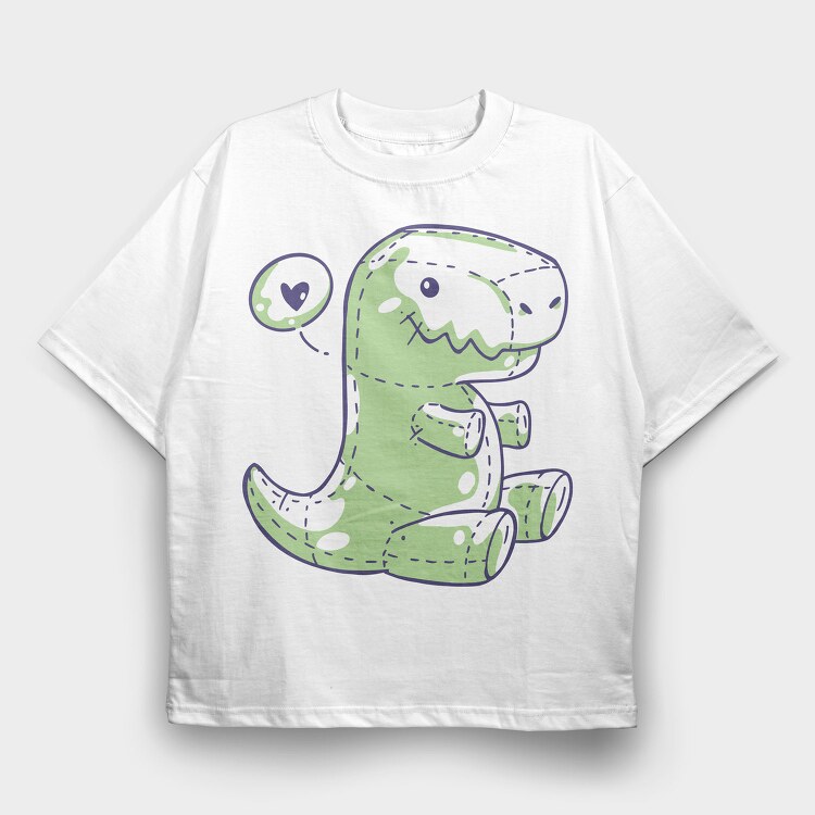 Cute T Rex Plushie, Tricou Oversize Barbati (Unisex)