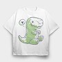 Cute T Rex Plushie, Tricou Oversize Barbati (Unisex)