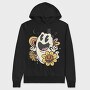 Cute Retro Ghost Halloween Vintage, Hanorac Oversize Barbati (Unisex)