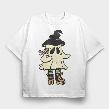 Cute Witch Ghost, Tricou Oversize Barbati (Unisex)