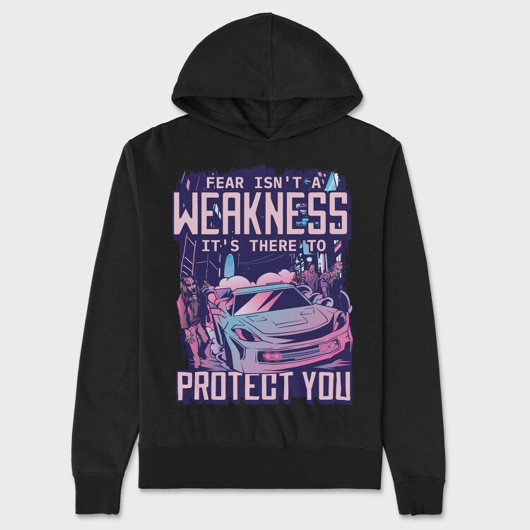 Cyberpunk Car With Zombies, Hanorac Oversize Barbati (Unisex)
