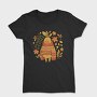 Cute Pear In Autumn Sweater Character Mug, Tricou Femei