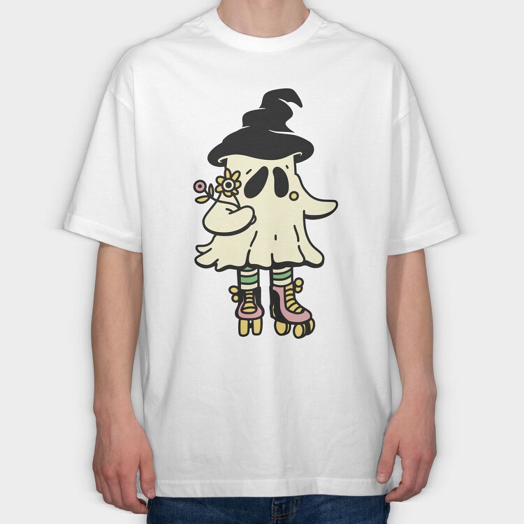Cute Witch Ghost, Tricou Oversize Barbati (Unisex)
