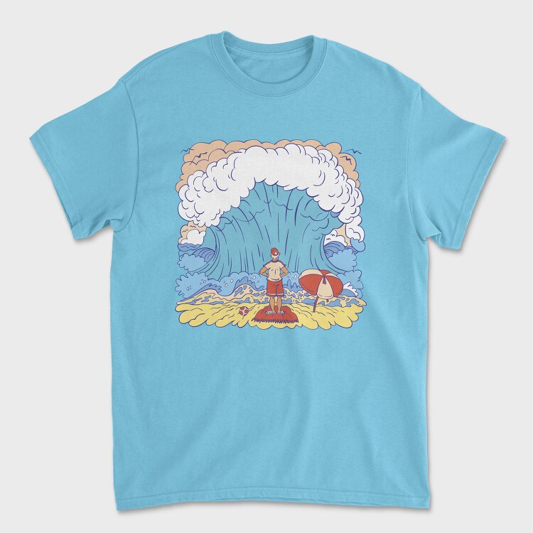 Big Wave Meme Beach Stand, Tricou Barbati (Unisex)