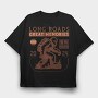 Bigfoot Hiking Memories Trend Yeti, Tricou Oversize Barbati (Unisex)