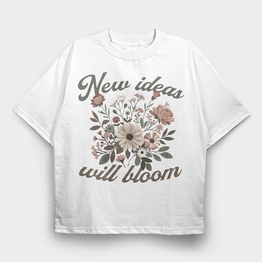 Blooming Ideas Flowers, Tricou Oversize Barbati (Unisex)