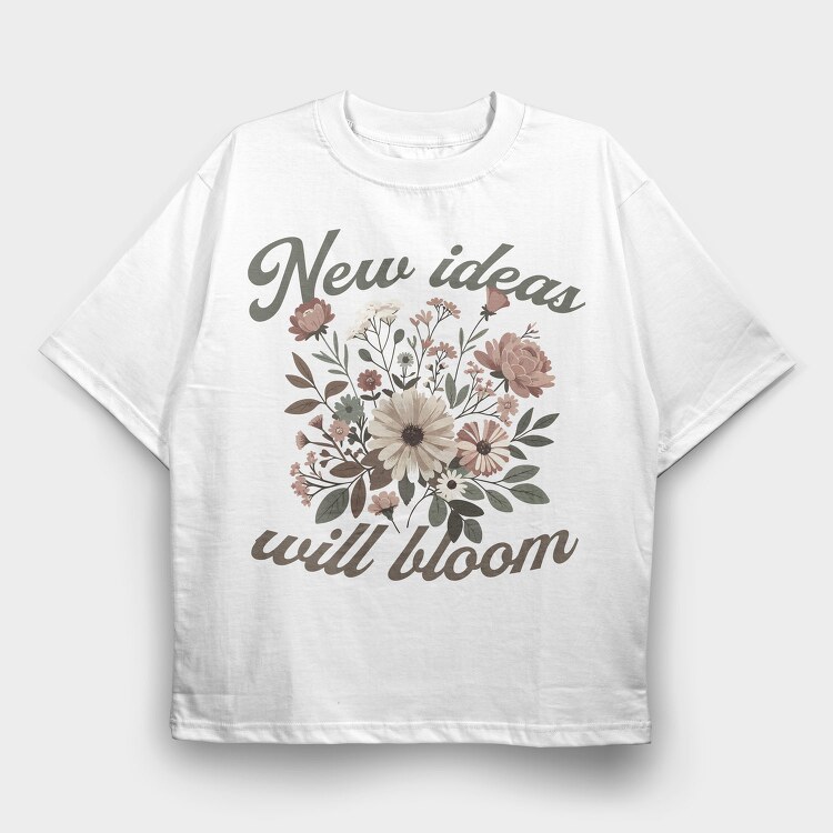 Blooming Ideas Flowers, Tricou Oversize Barbati (Unisex)