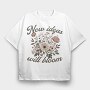 Blooming Ideas Flowers, Tricou Oversize Barbati (Unisex)