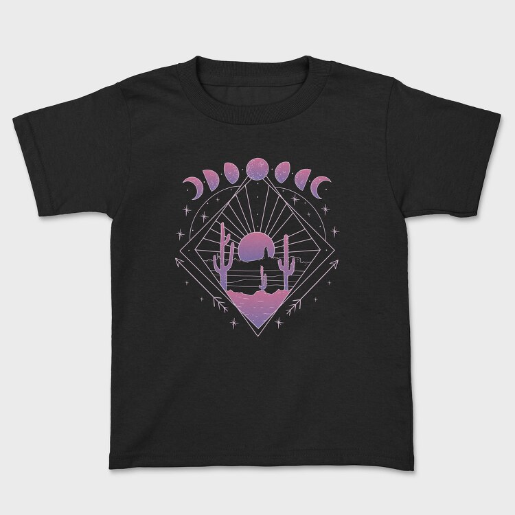 Boho Moon Phases, Tricou Copii