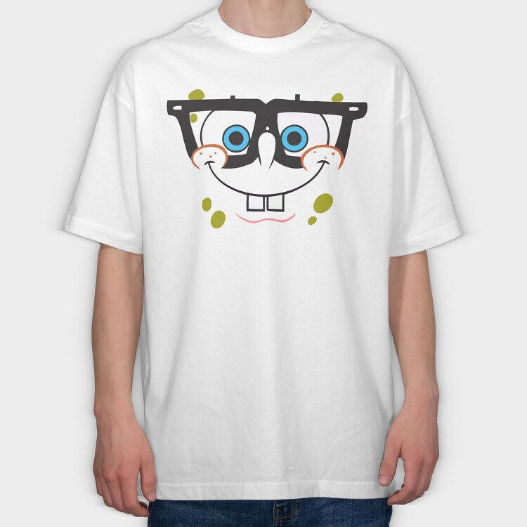 SpongeBob face 8, Tricou Oversize Barbati (Unisex)