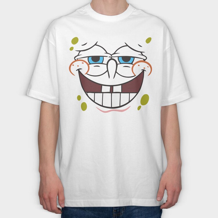 SpongeBob face 7, Tricou Oversize Barbati (Unisex)