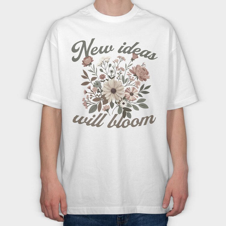 Blooming Ideas Flowers, Tricou Oversize Barbati (Unisex)