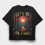 Dark Forest Horror Woods, Tricou Oversize Barbati (Unisex)