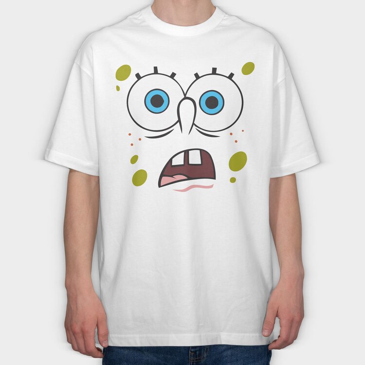 SpongeBob face 6, Tricou Oversize Barbati (Unisex)