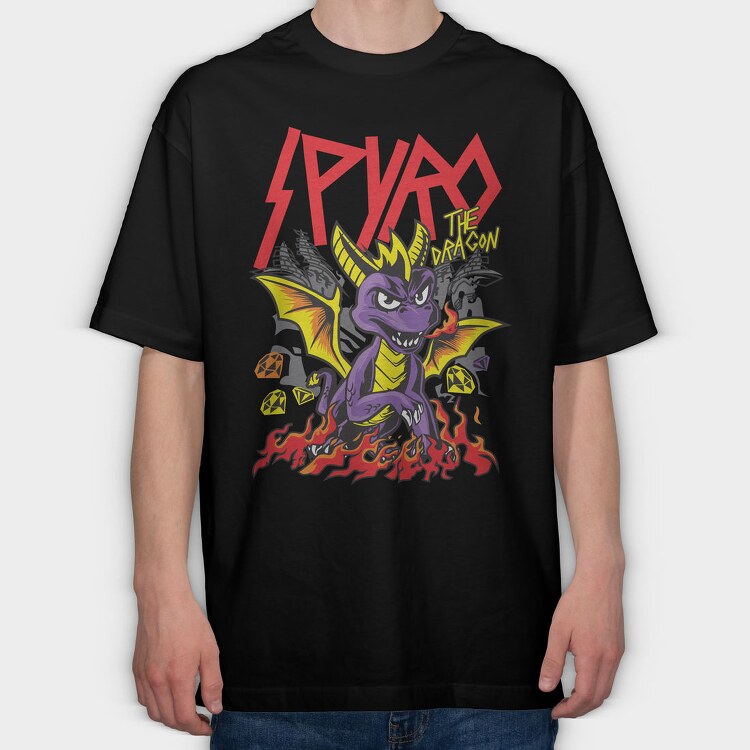 Spyro, Tricou Oversize Barbati (Unisex)